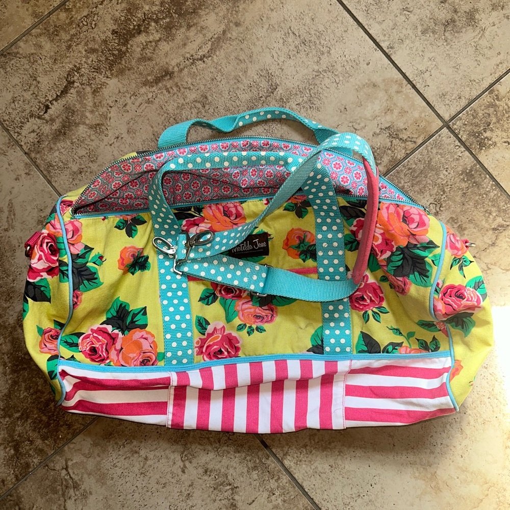 Matilda Jane Floral Yellow and Pink Duffel Bag